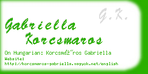 gabriella korcsmaros business card